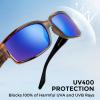 image:imageKastKing Skidaway Polarized Sport Sunglasses for Men and WomenIdeal for Driving Fishing Cycling and RunningUV ProtectionFrame Gloss Tal Brown  Lens Smoke  Blue Ocean Mirror