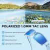 image:imageKastKing Skidaway Polarized Sport Sunglasses for Men and WomenIdeal for Driving Fishing Cycling and RunningUV ProtectionFrame Gloss Tal Light Blue  Lens Smoke  Ice Blue Mirror