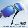 image:imageKastKing Skidaway Polarized Sport Sunglasses for Men and WomenIdeal for Driving Fishing Cycling and RunningUV ProtectionFrame Gloss Tal Light Gray  Lens Smoke  Blue Ocean Mirror