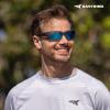 image:imageKastKing Skidaway Polarized Sport Sunglasses for Men and WomenIdeal for Driving Fishing Cycling and RunningUV ProtectionFrame Matte Black Crystal  Lens Smoke  Blue White Mirror