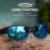 image:imageKastKing Skidaway Polarized Sport Sunglasses for Men and WomenIdeal for Driving Fishing Cycling and RunningUV ProtectionFrame Matte Black Crystal  Lens Smoke  Blue White Mirror