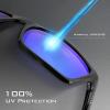 image:imageKastKing Toccoa Polarized Sport Sunglasses for Men and WomenIdeal for Driving Fishing Cycling and RunningUV ProtectionD Frame Gloss Black  Lens Smoke Base Blue