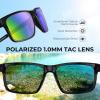 image:imageKastKing Toccoa Polarized Sport Sunglasses for Men and WomenIdeal for Driving Fishing Cycling and RunningUV ProtectionL Frame Gloss Black  Lens Brown Base  Chartreuse Mirror