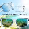 image:imageKastKing Toccoa Polarized Sport Sunglasses for Men and WomenIdeal for Driving Fishing Cycling and RunningUV ProtectionN Frame Gloss Tal Light Blue Lens Smoke  Ice Blue Mirror