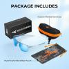 image:imageKastKing Toccoa Polarized Sport Sunglasses for Men and WomenIdeal for Driving Fishing Cycling and RunningUV ProtectionN Frame Gloss Tal Light Blue Lens Smoke  Ice Blue Mirror