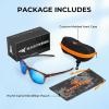 image:imageKastKing Toccoa Polarized Sport Sunglasses for Men and WomenIdeal for Driving Fishing Cycling and RunningUV ProtectionO Frame Gloss Tal Gray Lens Smoke  Blue Ocean Mirror