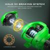 image:imageKastKing Zephyr Baitcasting Fishing Reel Halo XII Magnetic Braking System Baitcaster Reel 71 Double Shielded Stainless Steel BB 721 HighSpeed Gear Ratio 18lb Triple Disc Carbon Fiber DragBLeft HandedGreen721