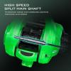 image:imageKastKing Zephyr Baitcasting Fishing Reel Halo XII Magnetic Braking System Baitcaster Reel 71 Double Shielded Stainless Steel BB 721 HighSpeed Gear Ratio 18lb Triple Disc Carbon Fiber DragBRight HandedGreen721