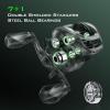image:imageKastKing Zephyr Baitcasting Fishing Reel Halo XII Magnetic Braking System Baitcaster Reel 71 Double Shielded Stainless Steel BB 721 HighSpeed Gear Ratio 18lb Triple Disc Carbon Fiber DragBLeft HandedGreen721
