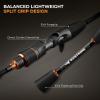 image:imageKastKing Zephyr Finesse Fishing Rods  BFS Baitcasting amp Spinning Rods IM6 Graphite Extra TwinTip 2pc amp 3pc Travel Design UltraLight Lure Casting Stainless Steel Guides with Zirconium Rings69 L Fast 3pcs Extra Tip