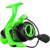image:imageKastKing Zephyr Spinning Reels  7161 BB  Carbon Fiber Drag  Stainless Steel Shaft  Aluminum amp CNC Spool  BlackGreenOrange  Sizes 5001000 SFS  ICE Fishing Ready ReelsStandardGreen