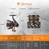 image:imageKastKing Zephyr Spinning Reels  7161 BB  Carbon Fiber Drag  Stainless Steel Shaft  Aluminum amp CNC Spool  BlackGreenOrange  Sizes 5001000 SFS  ICE Fishing Ready ReelsFinesseOrange