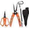 image:imageKastKing Cutthroat 75inch Braid Scissors and Pliers Set  Saltwater Resistant Fishing Gear Line Cutter Hook Remover Fishing Tool Set Gift for MenB Split Ring Plier and Scissor  Orange