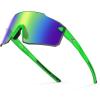 image:imageKastKing Etowah Polarized Sports Fishing Sunglasses With PuriVex Protective Lens Coating Rimless Wrap Design Men WomenG Double Matte Solid Green Frame  Green Chartreuse Mirror