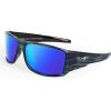 J: Dark Gray Texture Frame  Blue Ocean Lens