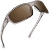 image:imageKastKing Kateel Sport Sunglasses Full Wrap Design PuriVex Protective Coating Lightweight Grilamid Frame UV ProtectionC Frame GrayLens Brown Mirror