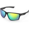 image:imageKastKing Osage Polarized Sport Sunglasses for Men and Women Ideal for Driving Fishing Cycling Running UV ProtectionFrame Black Lens Green Mirror