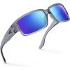 Frame: Matte Black Crystal / Lens: Smoke - Blue White Mirror