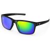 image:imageKastKing Toccoa Polarized Sport Sunglasses for Men and WomenIdeal for Driving Fishing Cycling and RunningUV ProtectionL Frame Gloss Black  Lens Brown Base  Chartreuse Mirror