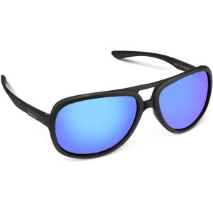 image:imageKastKing Bill Dance Polarized Sport Fishing Sunglasses for Men and Women Ideal for Driving Cycling and RunningUV ProtectionFrame Matte Black  Lens Cobalt  Blue Mirror