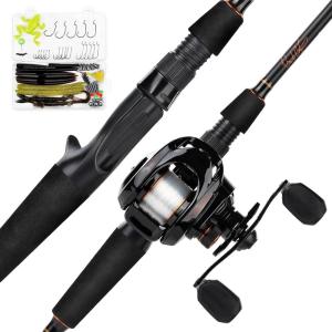 image:imageKastKing Brent Chapman Baitcasting Reel and Rod Combo Tailored Tackle Kits Prespooled Design IM6 Graphite 2Pc Blanks 5  1 Ball Bearings Aluminum Oxide Ringed Stainless Steel Guides EVA Handles
