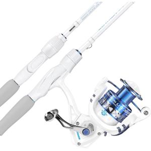 image:imageKastKing Centron Lite Fishing Rod and Reel Combo IM6 Graphite 2Pc Blanks Stainless Steel Guides with Ceramic Rings Contoured EVA Handles amp Fighting Butt Split or Full Rear Handle Design 13 ModelsSpin66 Medium2000 Reel2pcs