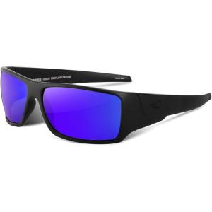 image:imageKastKing Iditarod Polarized Sport SunglassesPuriVex Protective Lens Coating Fishing Sunglasses For Driving Cycling RunningB Matte Black Frame  Blue Mirror