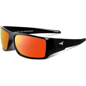 image:imageKastKing Iditarod Polarized Sport SunglassesPuriVex Protective Lens Coating Fishing Sunglasses For Driving Cycling RunningD Gloss Black Frame  Orange Mirror