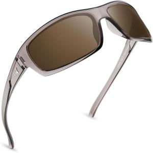 image:imageKastKing Kateel Sport Sunglasses Full Wrap Design PuriVex Protective Coating Lightweight Grilamid Frame UV ProtectionC Frame GrayLens Brown Mirror
