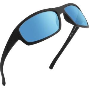 image:imageKastKing Kateel Sport Sunglasses Full Wrap Design PuriVex Protective Coating Lightweight Grilamid Frame UV ProtectionG Frame Matte BlackoutLens Smoke  Ice Mirror