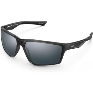 image:imageKastKing Osage Polarized Sport Sunglasses for Men and Women Ideal for Driving Fishing Cycling Running UV ProtectionFrame Black Lens Smoke