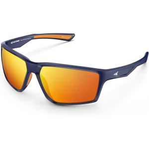 image:imageKastKing Osage Polarized Sport Sunglasses for Men and Women Ideal for Driving Fishing Cycling Running UV ProtectionFrame Blue Lens Orange Mirror