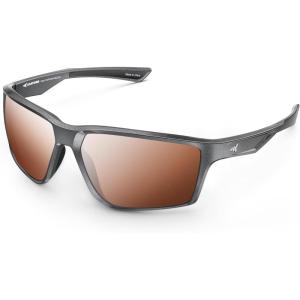image:imageKastKing Osage Polarized Sport Sunglasses for Men and Women Ideal for Driving Fishing Cycling Running UV ProtectionFrame Gloss Metallic Gun Lens Silver Mirror