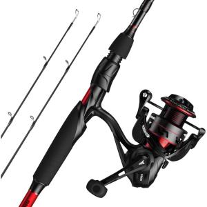 image:imageKastKing Royale Legend II Twin Tip Fishing Rod and Reel Combos Spinning amp Casting Combo IM6 Graphite 2Pc Blanks Extra Backup Tip Section StainlessSteel Guides KastFlex Technology EVA HandlesSpin 3000 Reel  73 M Rod2 Pcs  Extra Tips