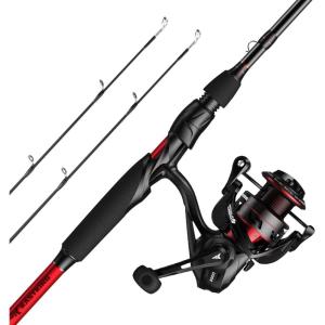 image:imageKastKing Royale Legend II Twin Tip Fishing Rod and Reel Combos Spinning amp Casting Combo IM6 Graphite 2Pc Blanks Extra Backup Tip Section StainlessSteel Guides KastFlex Technology EVA HandlesSpin 4000 Reel  76 Mh Rod2 Pcs  Extra Tips