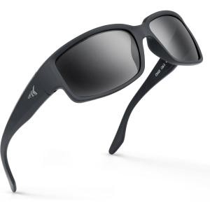image:imageKastKing Skidaway Polarized Sport Sunglasses for Men and WomenIdeal for Driving Fishing Cycling and RunningUV ProtectionFrame Matte Black  Lens Smoke