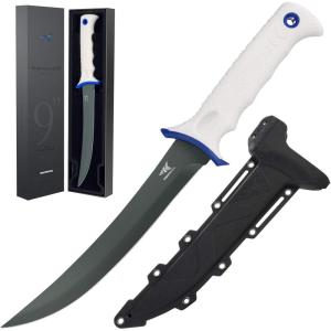 image:imageKastKing Spartacus Fillet Knife Boning and Food Prep Knife Razor Sharp 8Cr14 Stainless Steel Blade 9 inch Strong Fishing KnifeC 9 Strong Fillet Knife