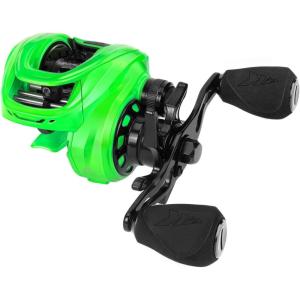 image:imageKastKing Zephyr Baitcasting Fishing Reel Halo XII Magnetic Braking System Baitcaster Reel 71 Double Shielded Stainless Steel BB 721 HighSpeed Gear Ratio 18lb Triple Disc Carbon Fiber DragBLeft HandedGreen721