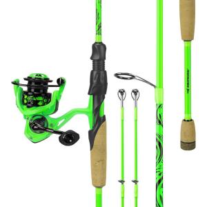 image:imageKastKing Zephyr Dualtip Fishing Rod amp Reel Combo Dual Tips Section for Different Powers IM6 Graphite 2Pc Blanks KastFlex Technology Rubber Cork Handle Integrate Hook Keeper 11 ModelsSpin 70 M Mh Dualtip Rod 3000 Reel