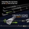 image:imageKastKing Blackhawk II Telescopic Fishing Rods Graphite Rod Blanks Durable Glass Tip Floating Guides 1pc Performance EVA Handle