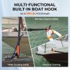 image:imageKastKing Brutus Folding Landing Net with Boat Hook Foldable Extendable Lightweight amp Strong MultiFunctional Builtin Boat Hook NonSlip amp Bright Orange TPR Handle Two Nets OptionsPvc Net  75 Full