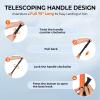image:imageKastKing Brutus Folding Landing Net with Boat Hook Foldable Extendable Lightweight amp Strong MultiFunctional Builtin Boat Hook NonSlip amp Bright Orange TPR Handle Two Nets OptionsPvc Net  75 Full