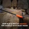 image:imageKastKing Brutus Folding Landing Net with Boat Hook Foldable Extendable Lightweight amp Strong MultiFunctional Builtin Boat Hook NonSlip amp Bright Orange TPR Handle Two Nets OptionsSilicone Net  75 Full