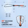 image:imageKastKing Titanet Fishing Net Durable Aluminum Handle NonSlip HiVis Grip Compact Bag amp Lanyard Ideal for Kayak Lake Fly or River Fishing 2 Net OptionsSilicone Net  32 Total Length Fixed Handle