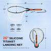 image:imageKastKing Titanet Fishing Net Durable Aluminum Handle NonSlip HiVis Grip Compact Bag amp Lanyard Ideal for Kayak Lake Fly or River Fishing 2 Net OptionsSilicone Net  26 Total Length Fixed Handle