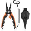 image:imageKastKing AeroVice 75 Fishing Pliers 420 Stainless Steel UniBody Construction Lightweight amp CorrosionResistant MultiFunction Jaws Braid Cutters Sheath Lanyard amp Carabiner75 Straight Nose