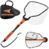 image:imageKastKing Titanet Fishing Net Durable Aluminum Handle NonSlip HiVis Grip Compact Bag amp Lanyard Ideal for Kayak Lake Fly or River Fishing 2 Net OptionsSilicone Net  32 Total Length Fixed Handle