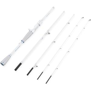 image:imageKastKing Centron Lite Travel Fishing Rods Portable 45 Piece Spinning amp Casting Rods Extra TwinTip IM6 Graphite Blanks Stainless Steel Guides WCeramic Rings Split or Full Rear EVA Handle70 MH MF4 Pcs Extra Tip