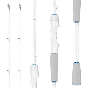 image:imageKastKing Centron Lite Twin Tip Rods IM6 Graphite Blanks Twin Tip Rods Stainless Steel Guides with Ceramic Rings Split or Full Rear EVA Handle Design Drop Shot Hook Keeper60 ML Mod Fast 2 Pcs Extra Tip