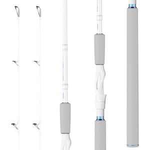 image:imageKastKing Centron Lite Twin Tip Rods IM6 Graphite Blanks Twin Tip Rods Stainless Steel Guides with Ceramic Rings Split or Full Rear EVA Handle Design Drop Shot Hook Keeper76 MH Mod Fast 2 Pcs Extra Tip